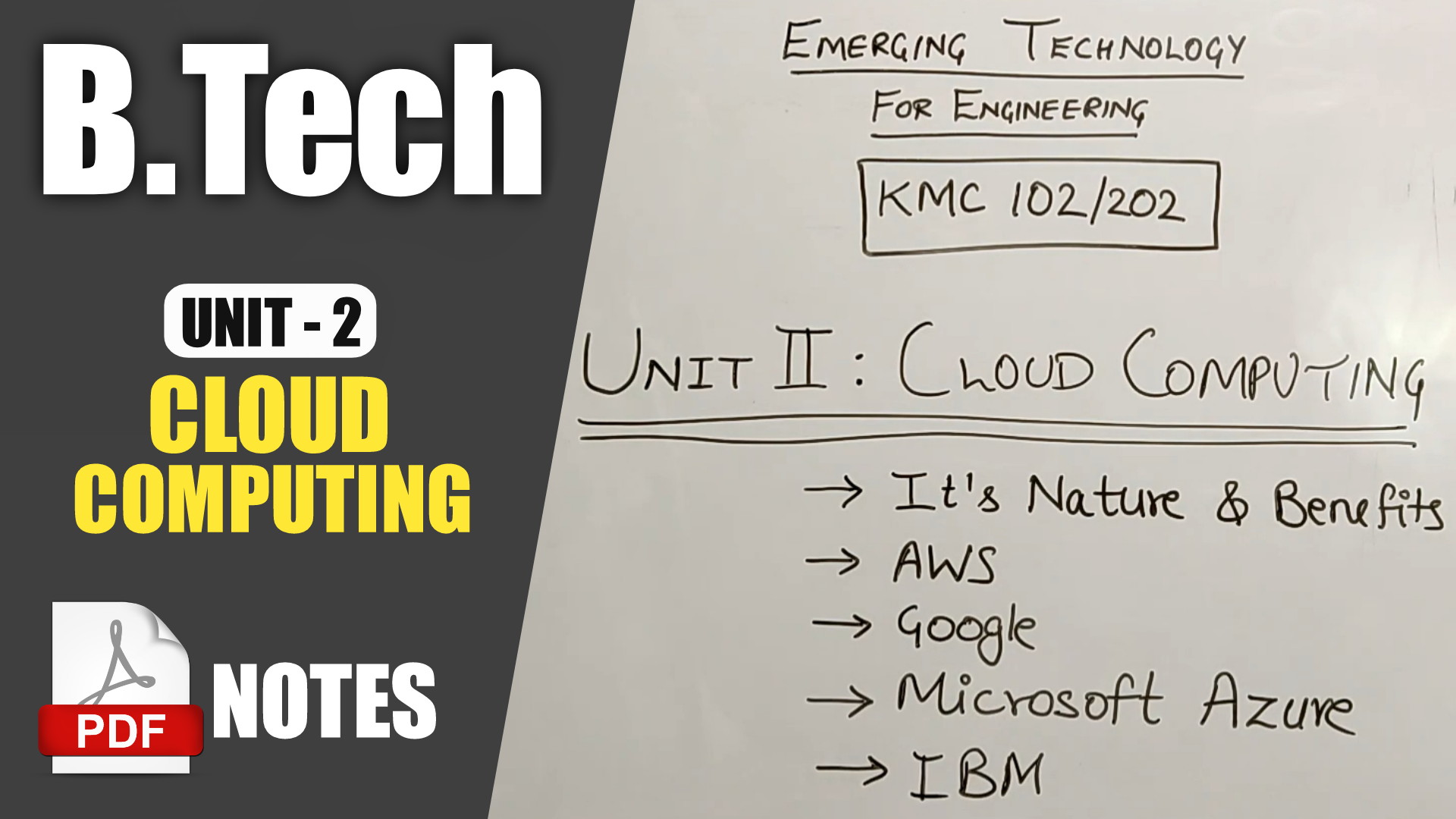 Cloud Computing B Tech AKTU PDF Notes Download For First Year: Emerging ...