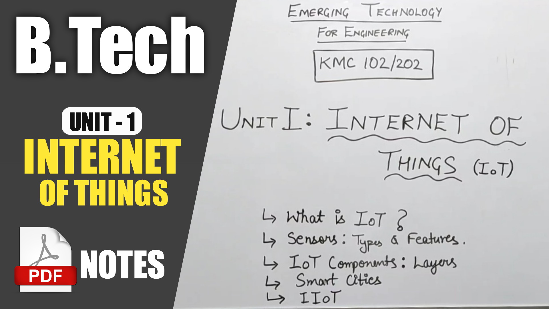 Internet Of Things B Tech AKTU PDF Notes Download: Emerging Technology ...