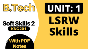 LSRW Skills AKTU Soft Skills 2 KNC 201