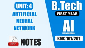 Unit 4: Artificial Neural Network B.Tech AKTU