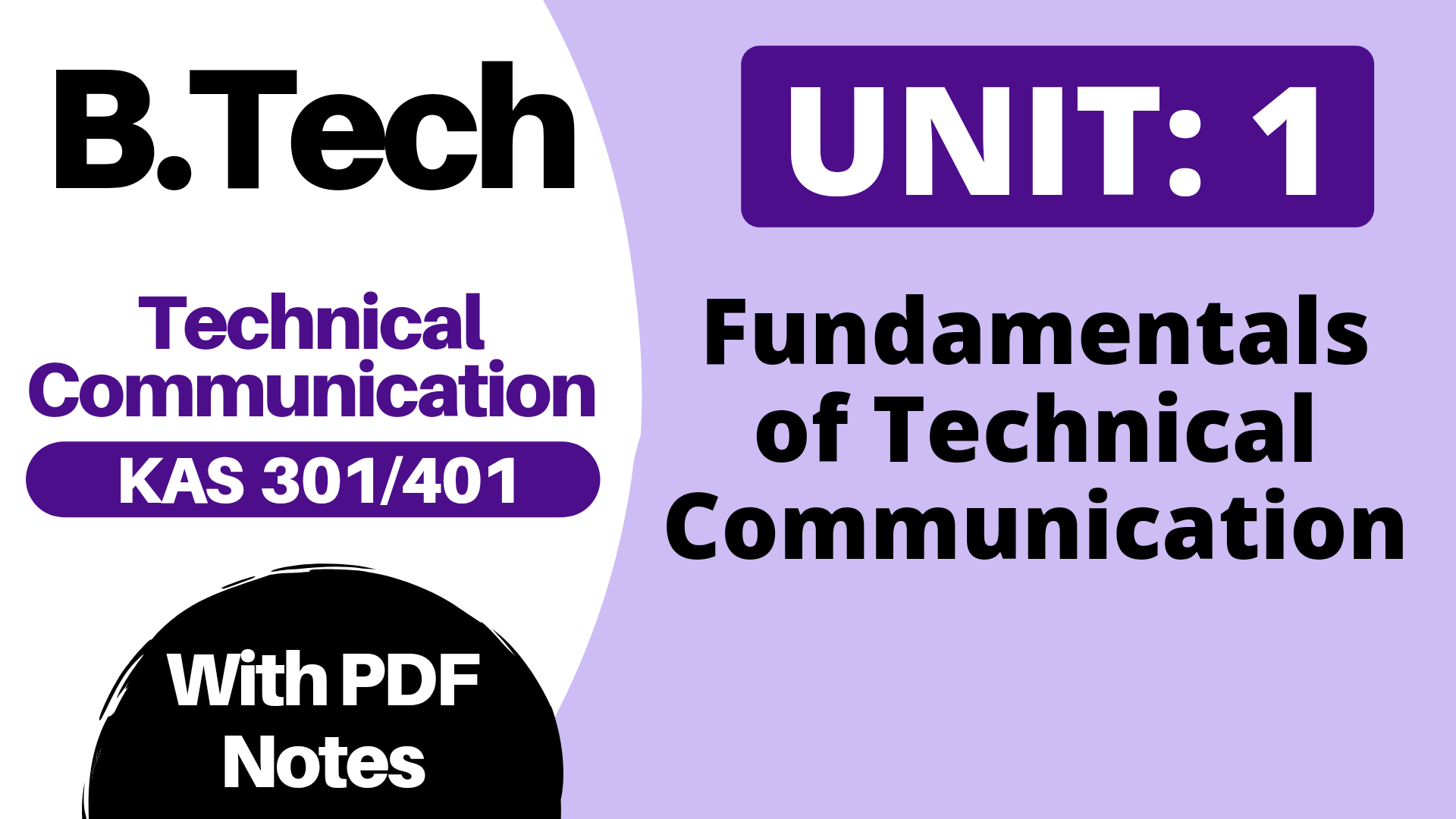 Unit 1: Fundamentals Of Technical Communication B.Tech AKTU PDF Notes ...