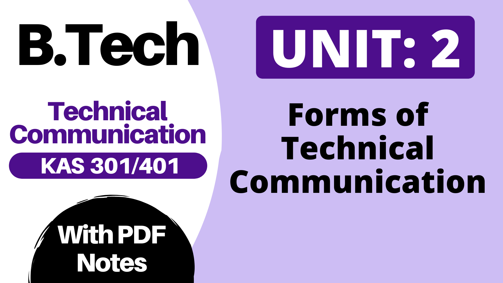 Unit 2: Forms Of Technical Communication B.Tech AKTU PDF Notes Download ...